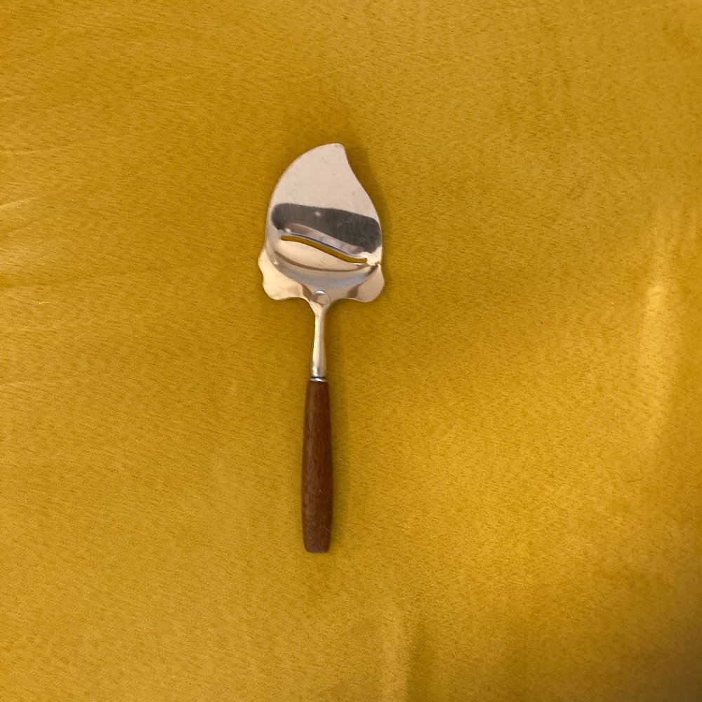 **SOLD**Spor Norway Mid Century Modern Teak & Stainless Steel Cheese Slicer